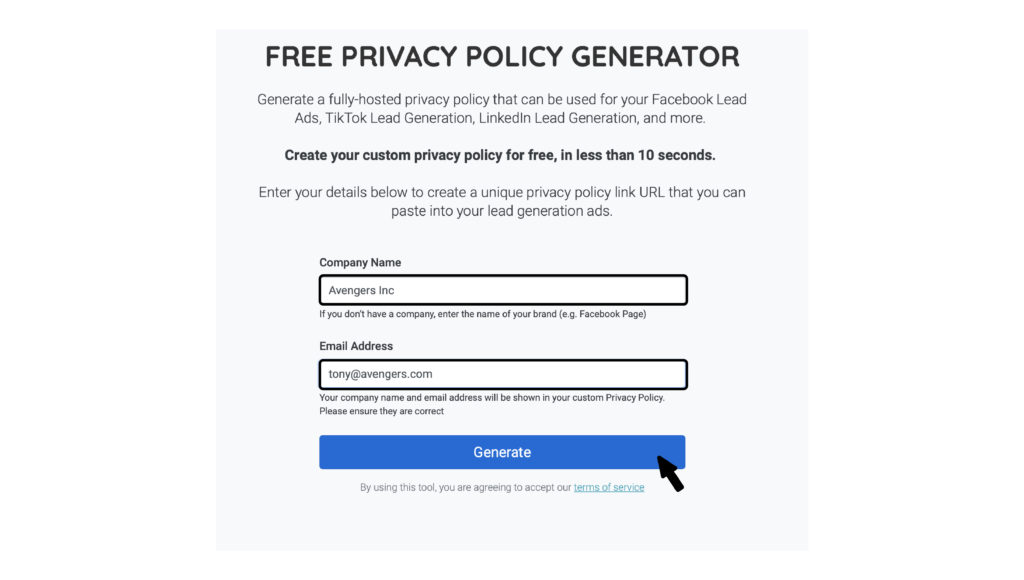 Free Privacy Policy Generator - Free Privacy Policy