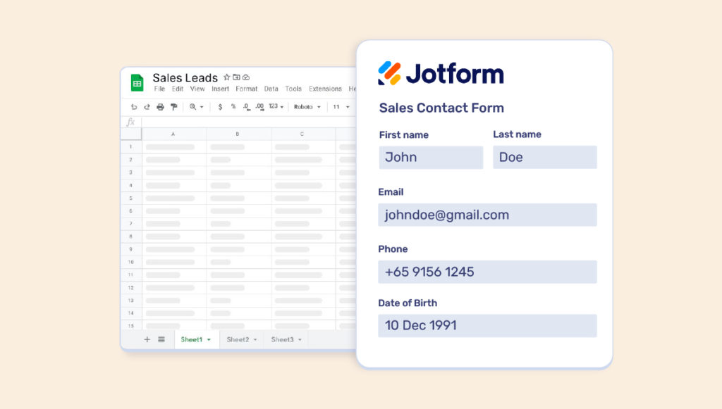 Sync Jotform leads to Google Sheets