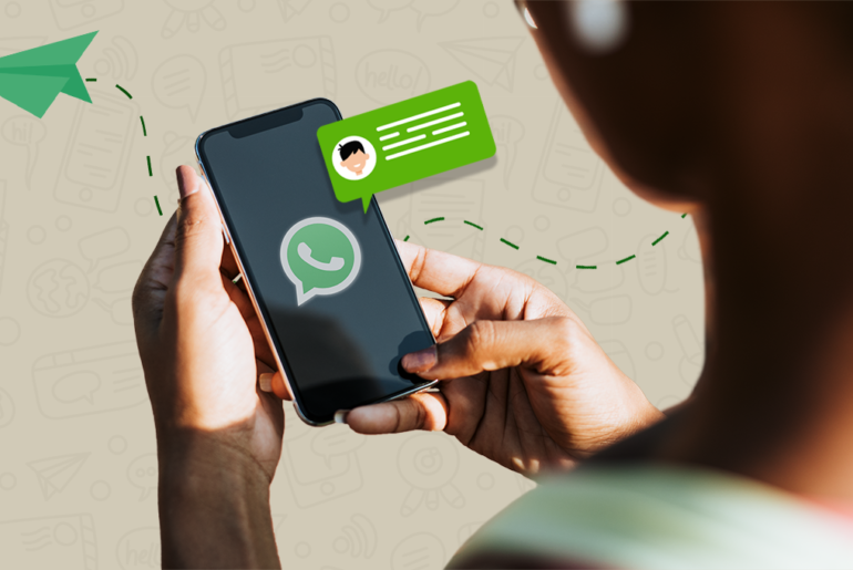 how to send default message in whatsapp business