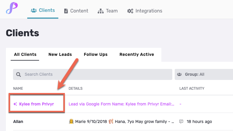 When you've learned how to get a notification when a Google Form is submitted, your notifications will come via email and/or on your phone. With one tap, you can view your lead's details, already stored in your Privyr account.