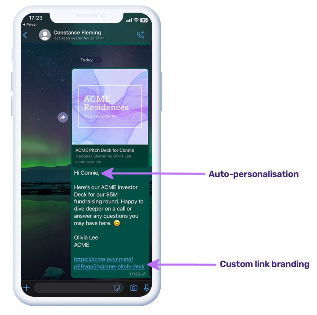 How to send and track startup investor decks over WhatsApp and text using Privyr