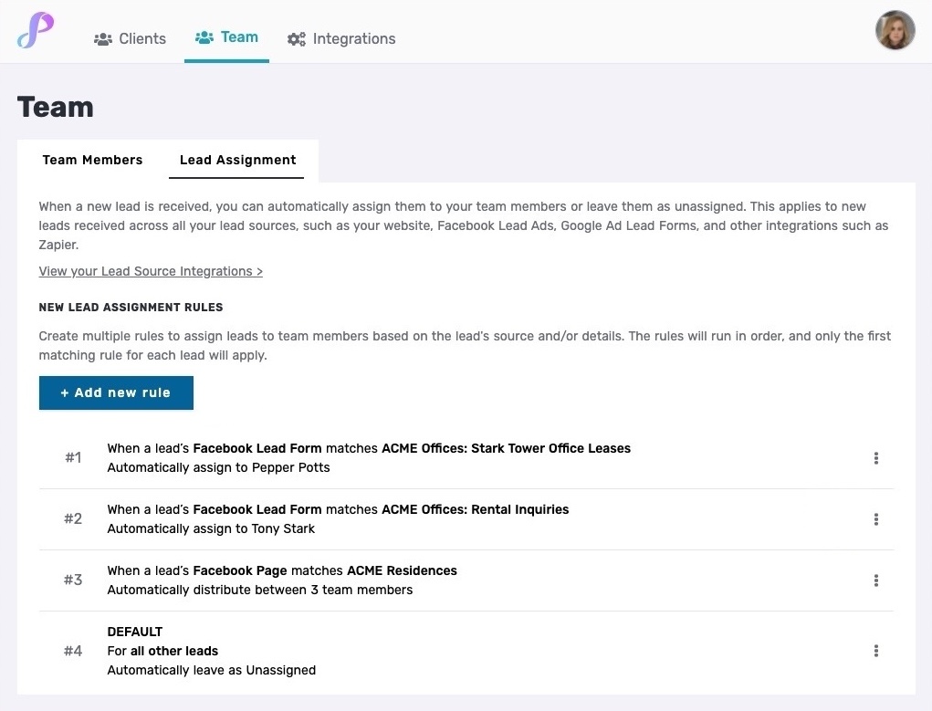 setting lead assignment rules in privyr