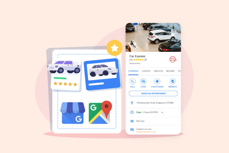 list my automotive business in Google