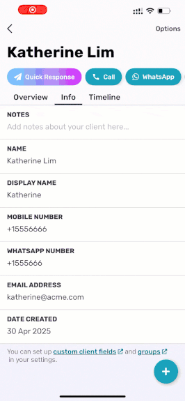 add activity button in privyr mobile app