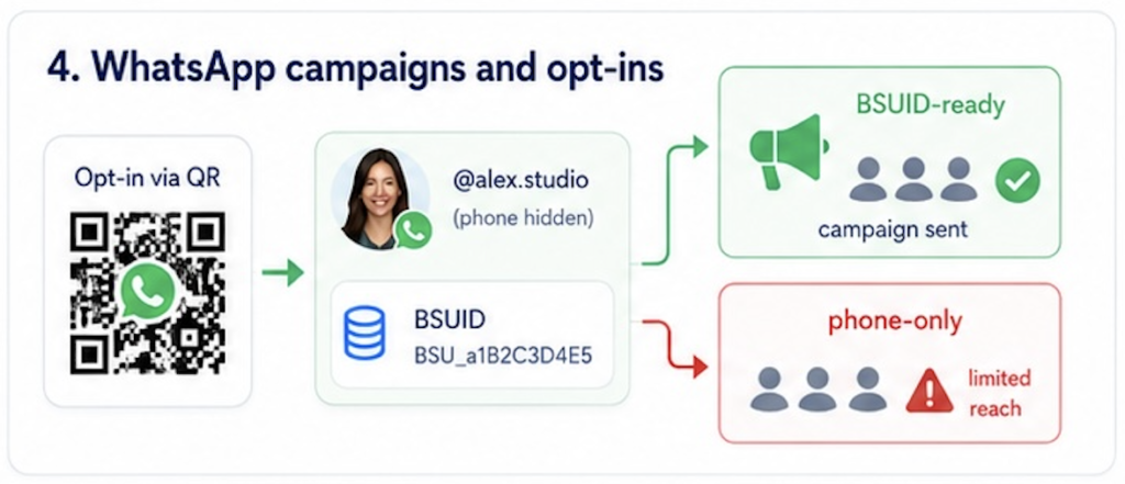 BSUID impact on WhatsApp campaigns and opt-ins