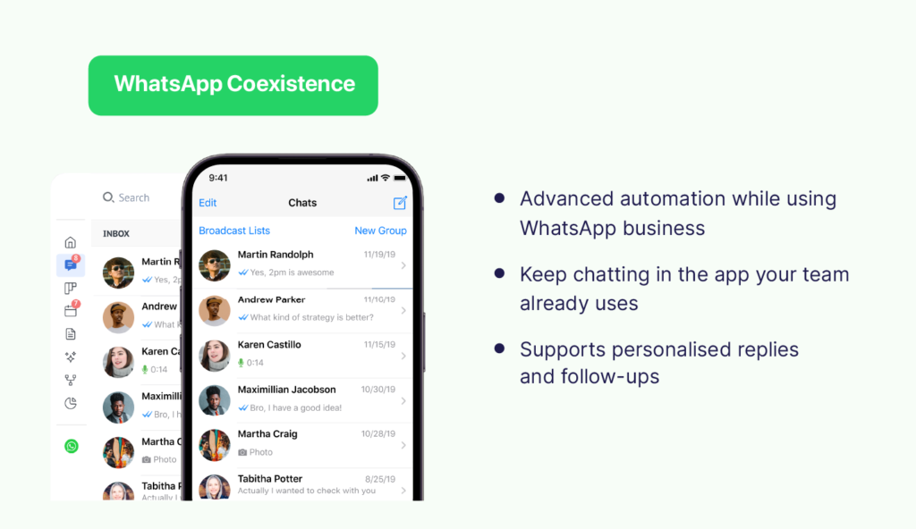 WhatsApp coexistence for autoresponder